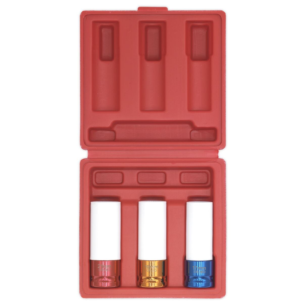 Sealey Alloy Wheel Impact Socket Set 3pc 1/2"Sq Drive - Image 2