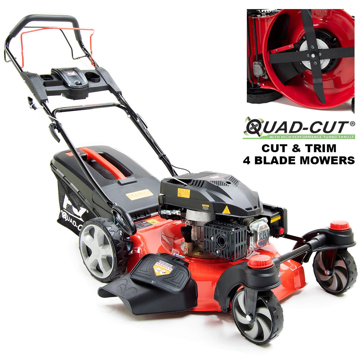 Fox Zero Turn Quad-Cut 20" Self Propelled Petrol Lawn Mower - Image 1