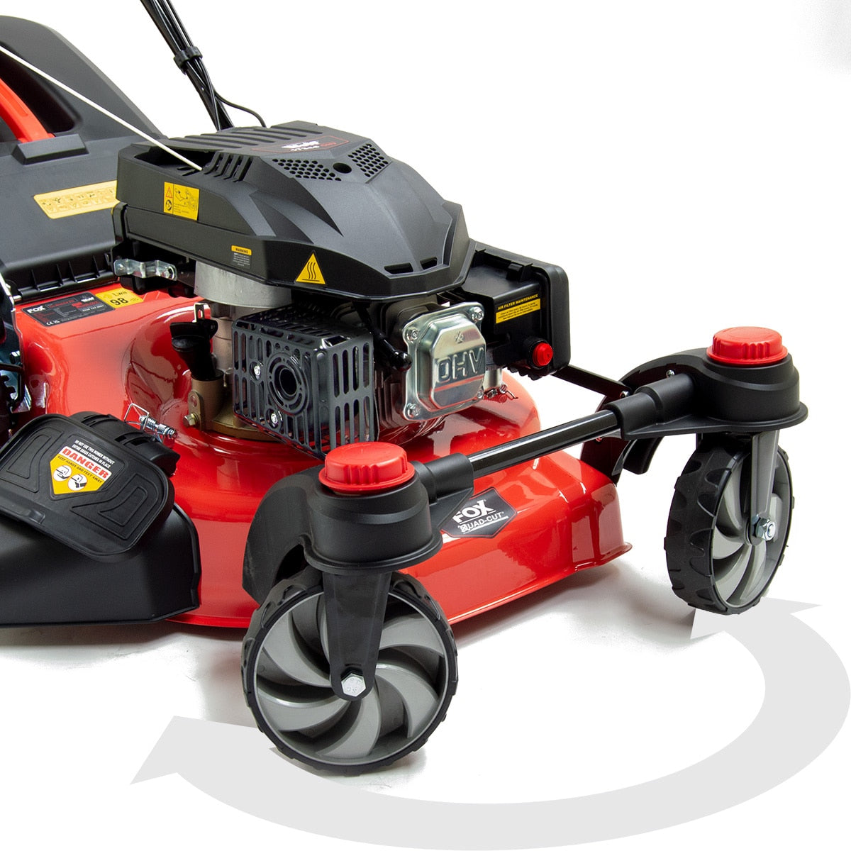 Fox Zero Turn Quad-Cut 20" Self Propelled Petrol Lawn Mower - Image 6