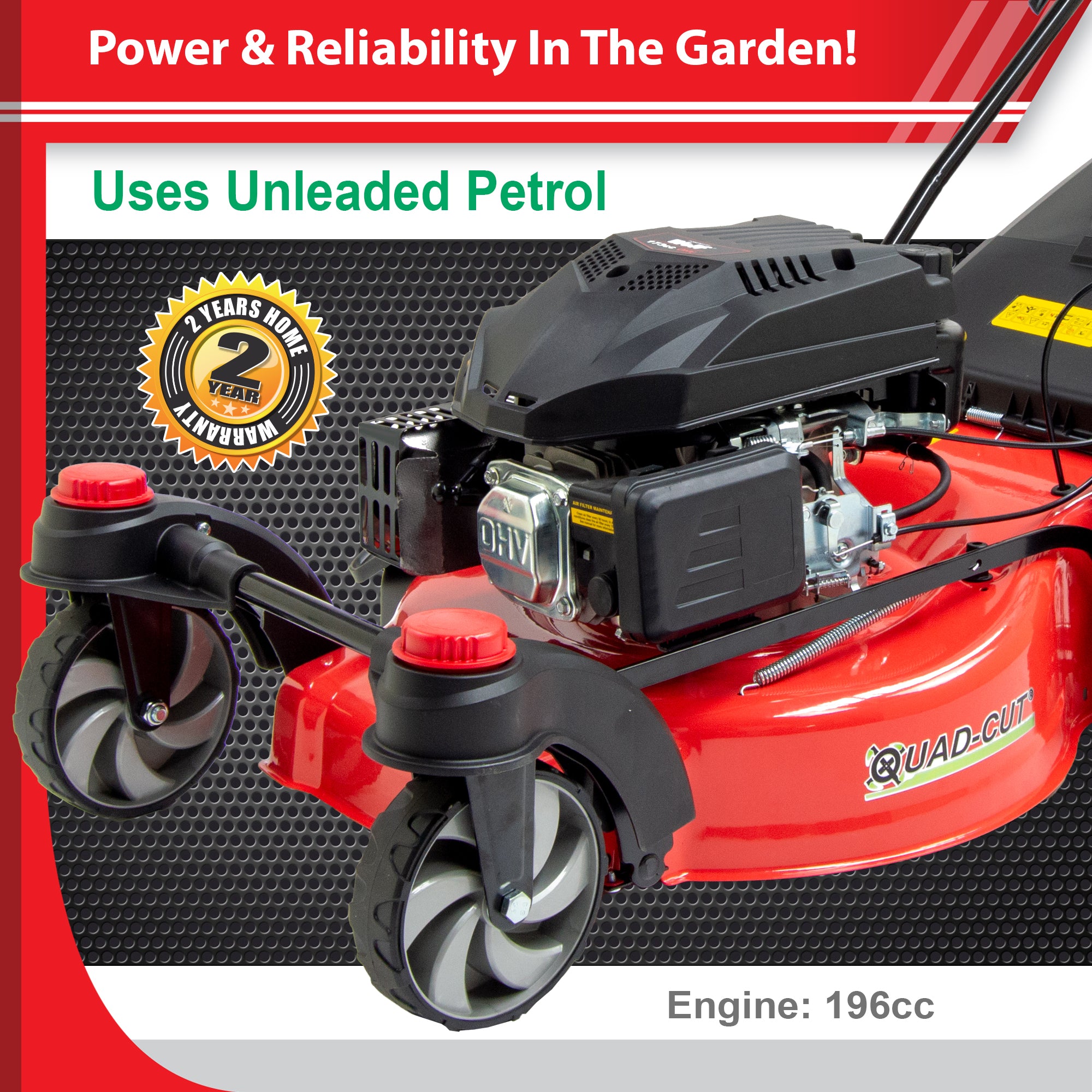 Fox Zero Turn Quad-Cut 20" Self Propelled Petrol Lawn Mower