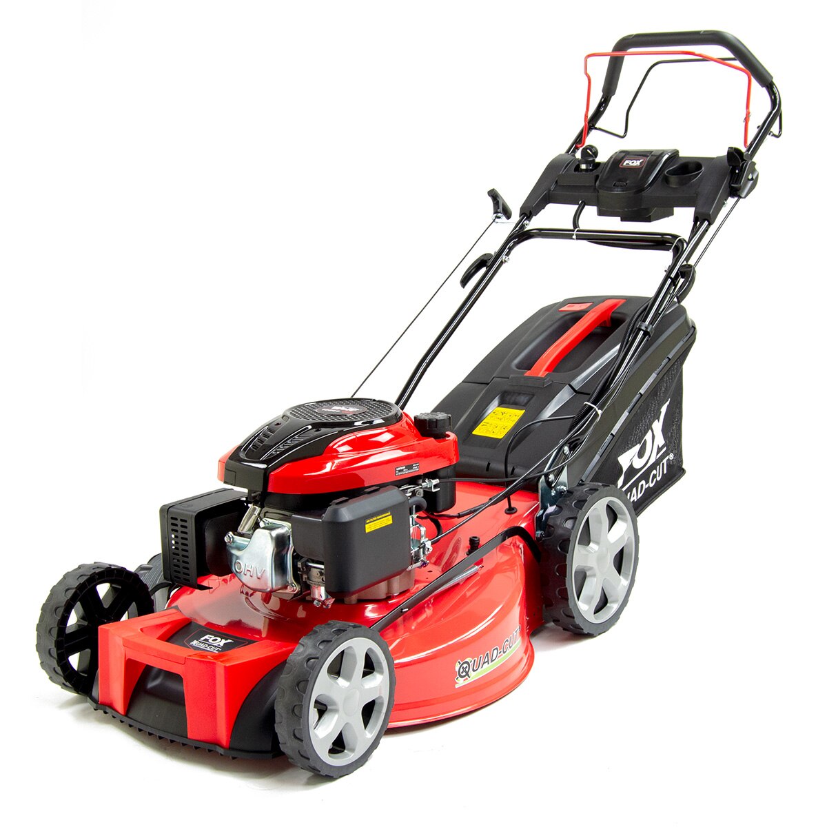 Fox Quad-Cut 560E 22" Electric Start Self Propelled Petrol Lawn Mower - Image 4