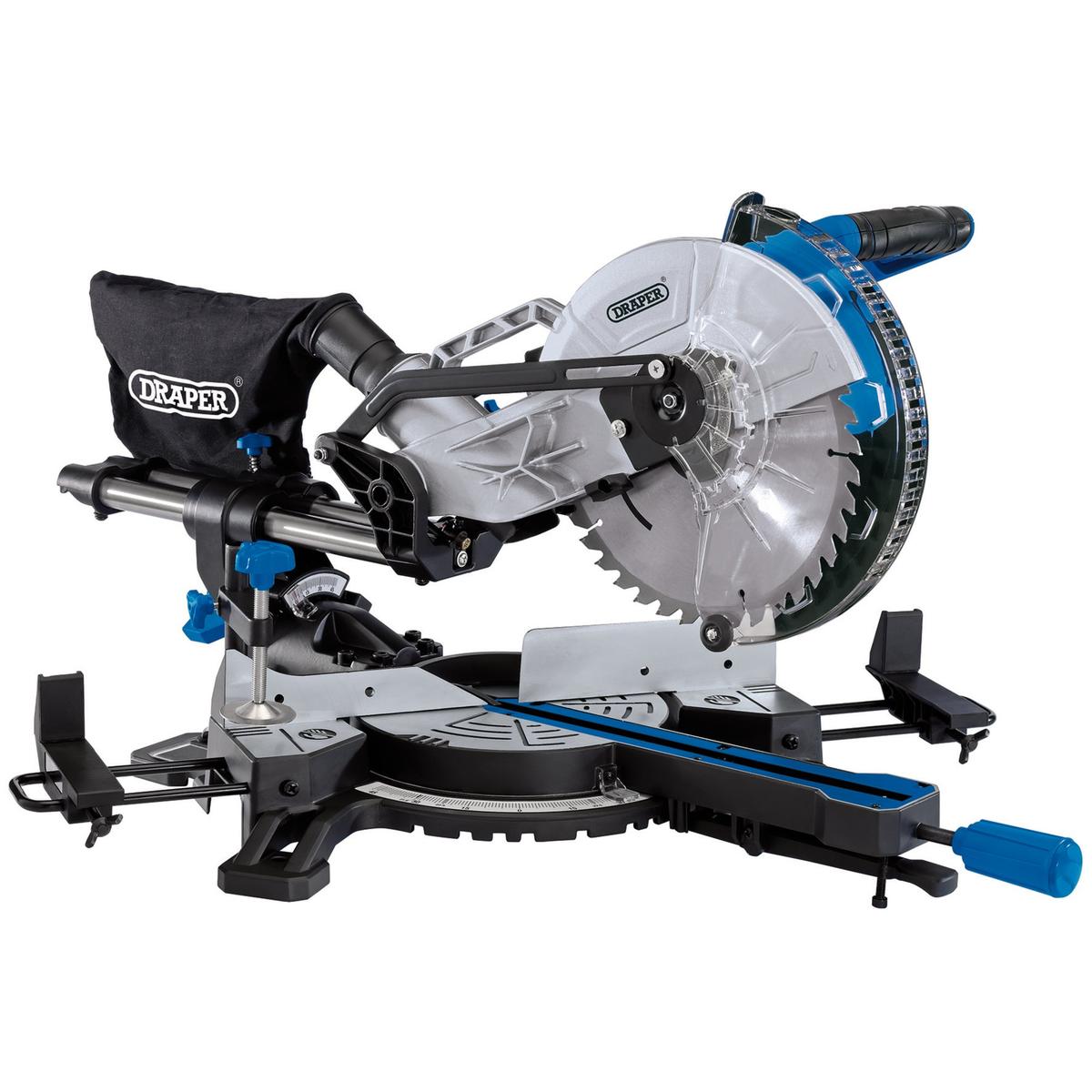 Draper 230V Sliding Compound Mitre Saw, 255mm, 1800W - Image 1