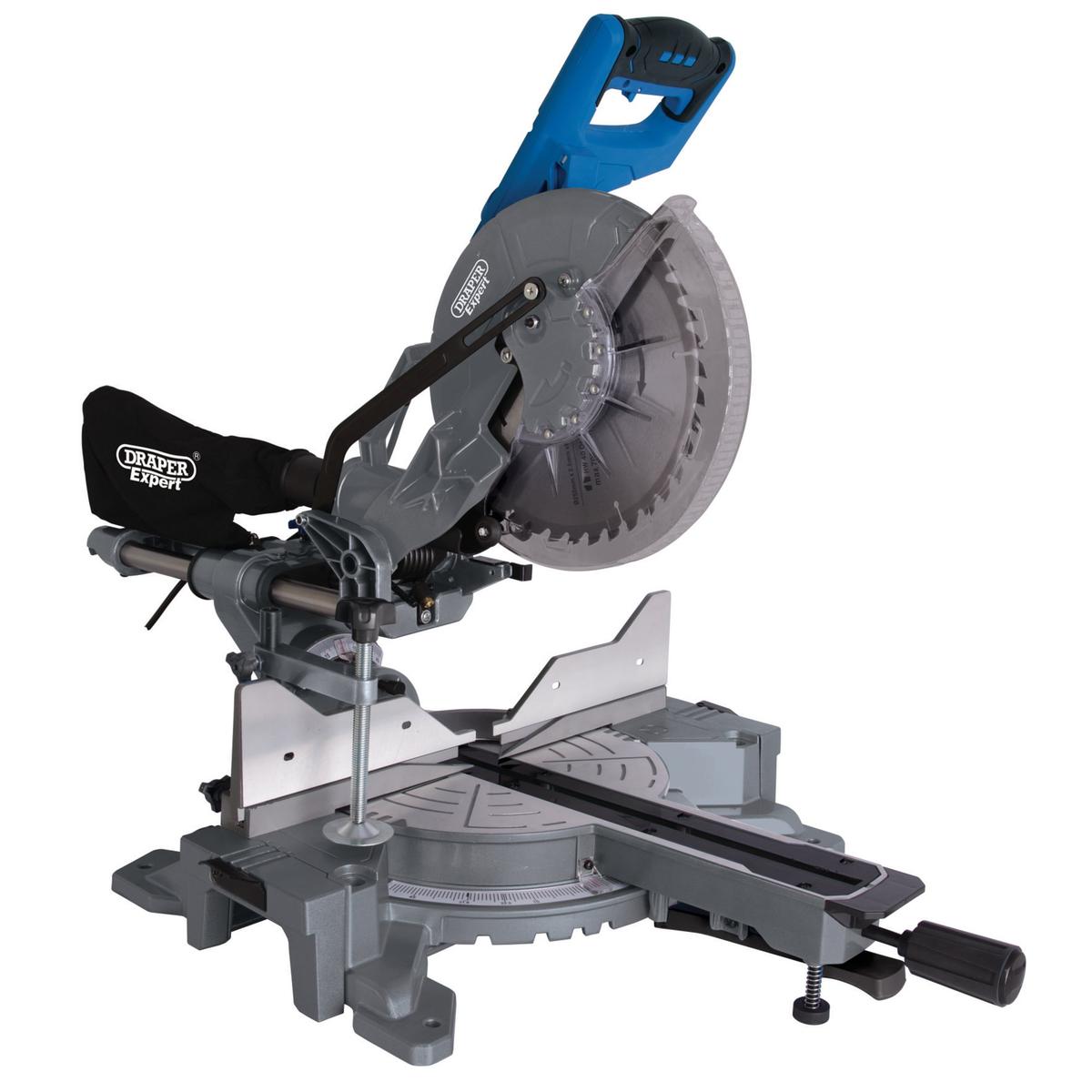 Draper Double Bevel Sliding Compound Mitre Saw, 255mm, 2000W - Image 1