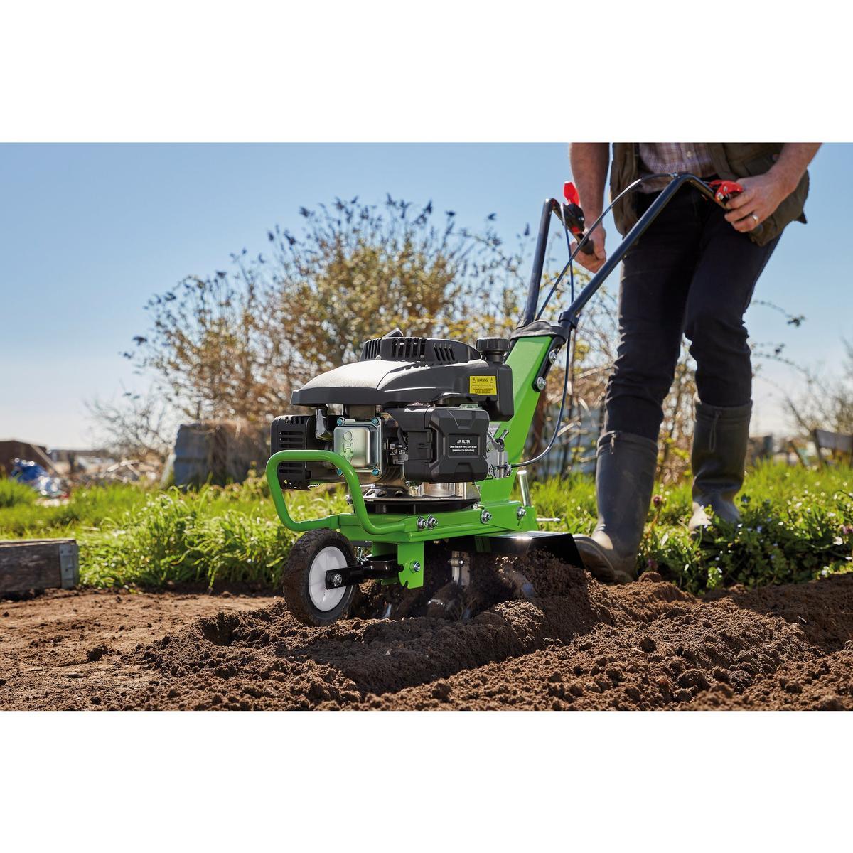 Draper Self-Propelled Petrol Tiller and Cultivator, 560mm, 161cc/9HP - Image 3