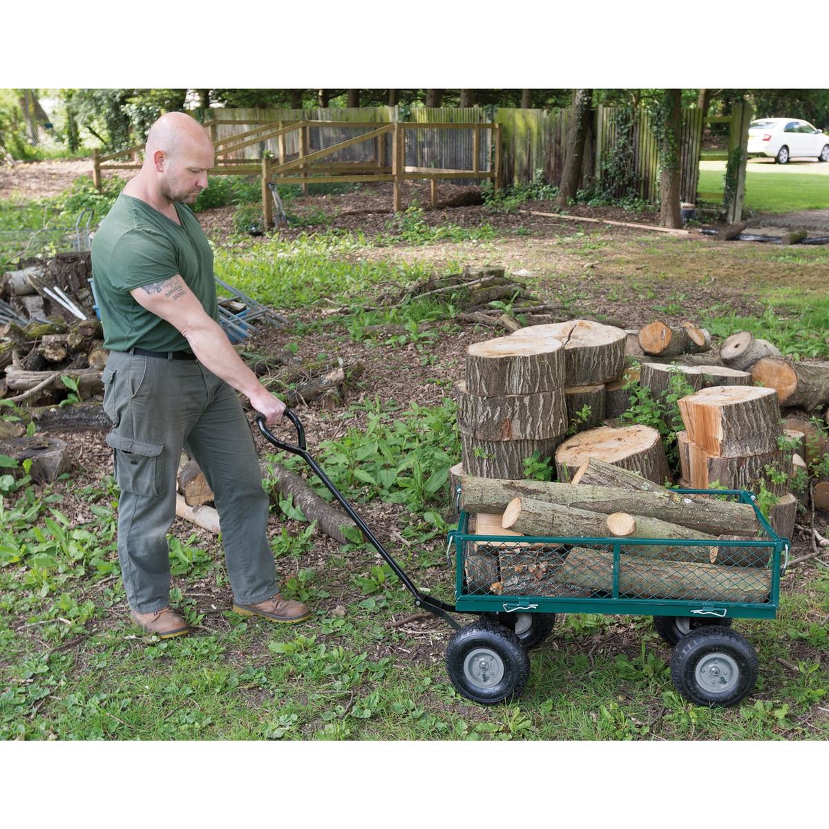 Draper Steel Mesh Garden Trolley Cart - Image 4