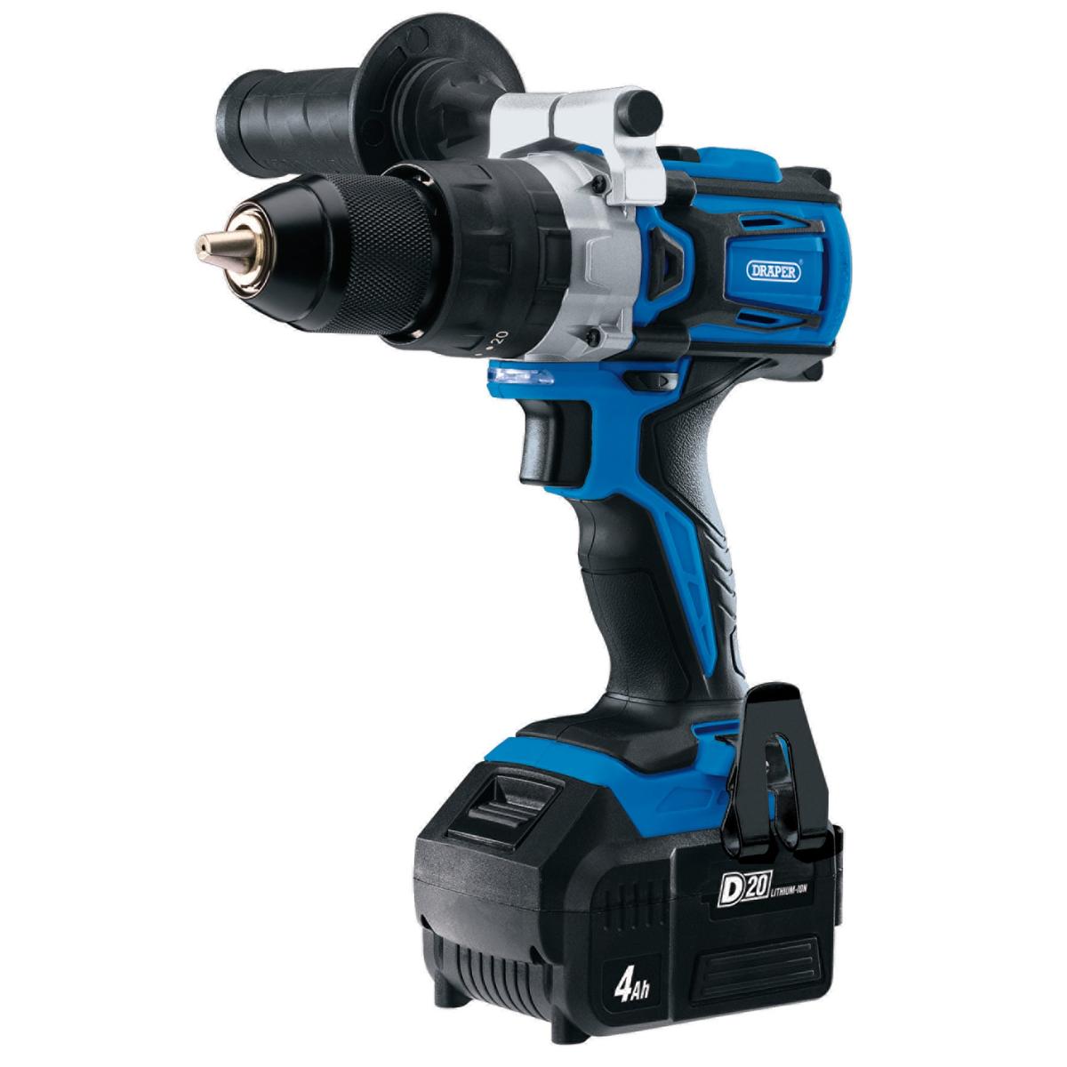 Draper D20 20V Brushless Combi Drill, 1 x 4.0Ah Battery, 1 x Fast Charger - Image 2