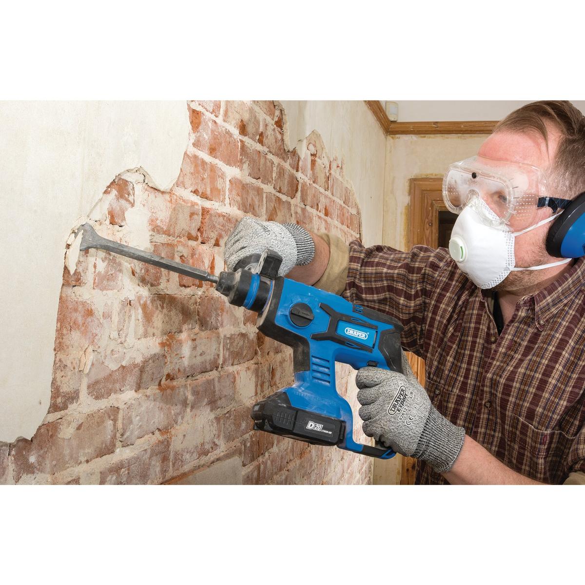 Draper D20 20V Brushless SDS+ Rotary Hammer Drill, 2 x 2.0Ah Batteries, 1 x Charger - Image 4