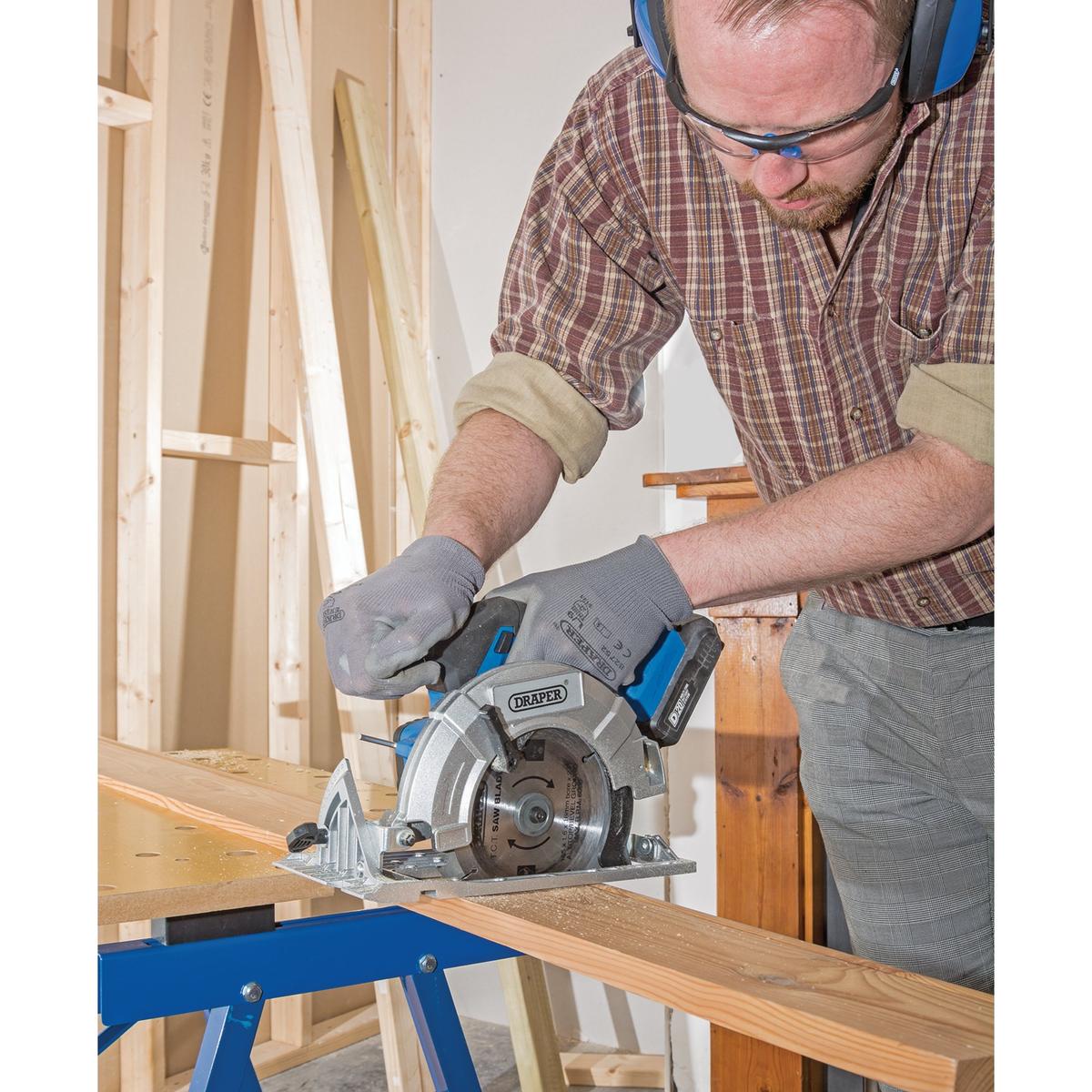 Draper D20 20V Brushless Circular Saw, 1 x 3.0Ah Battery, 1 x Fast Charger - Image 4