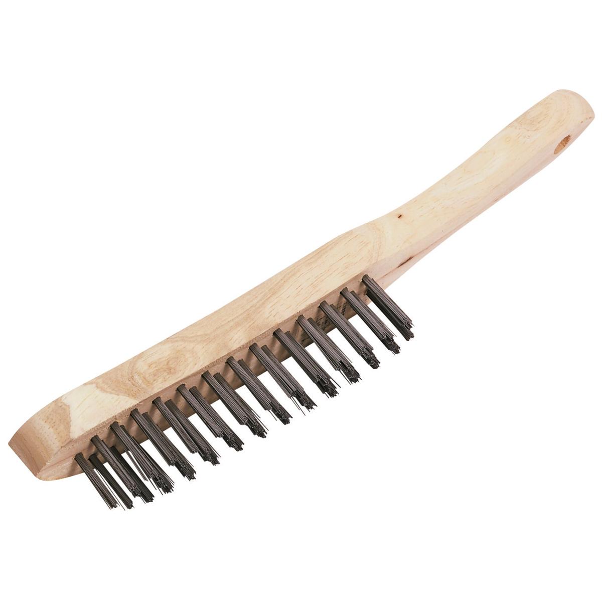 Draper Wire Scratch Brush, 4 Row, 290mm - Image 1