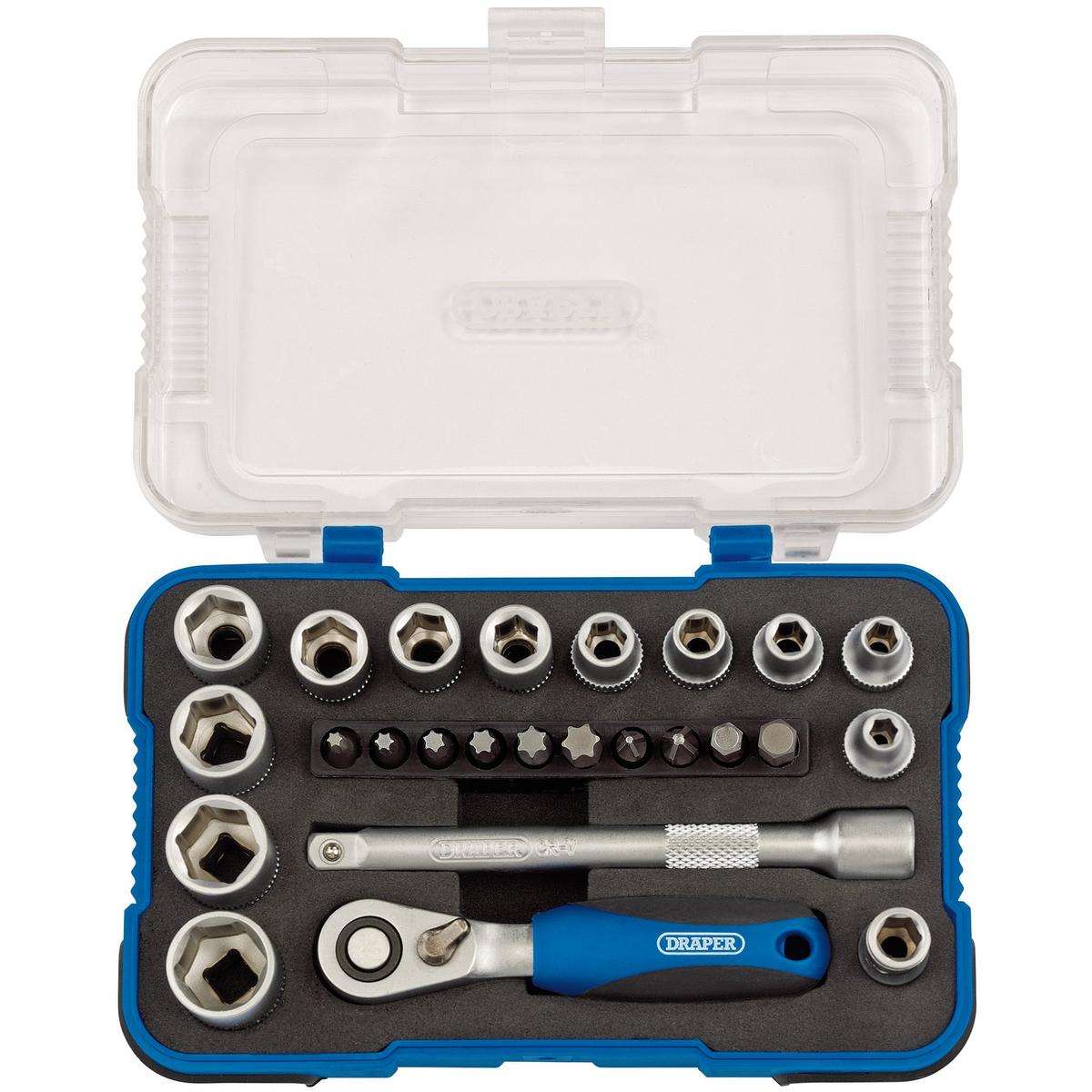 Draper Metric Socket Set, 1/4" Sq. Dr. (25 Piece) - Image 1
