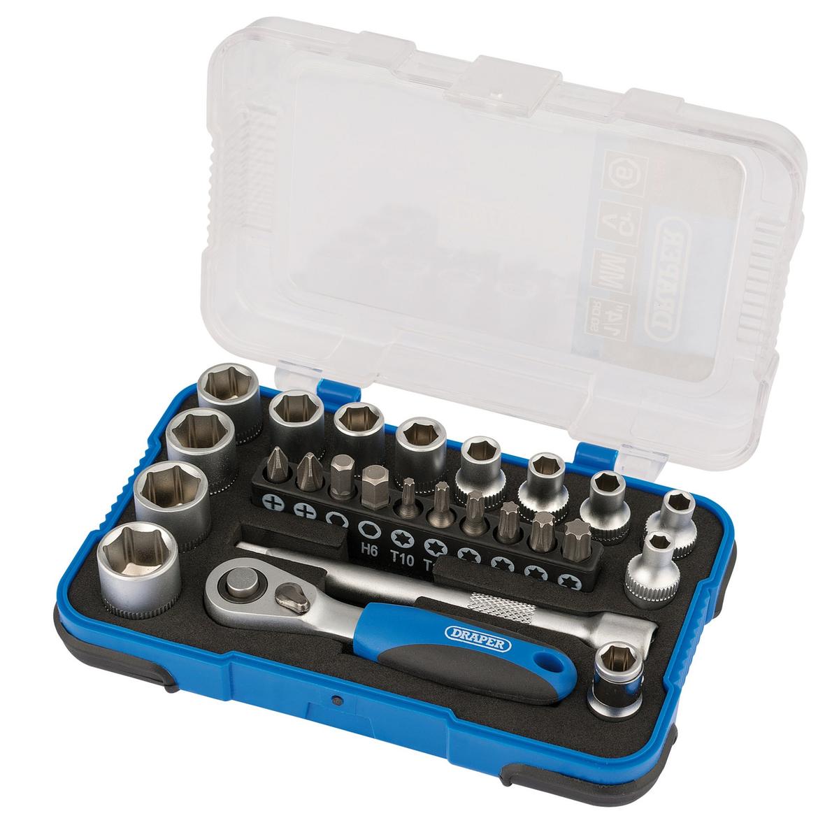 Draper Metric Socket Set, 1/4" Sq. Dr. (25 Piece) - Image 2