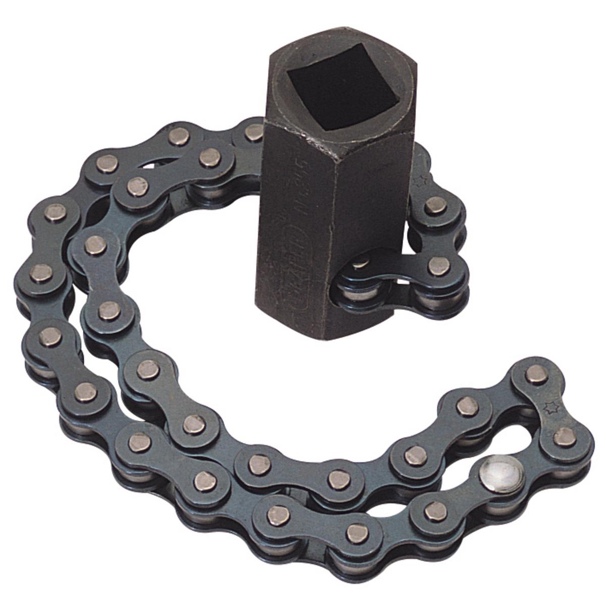 Draper Chain Oil Filter Wrench, 1/2" Sq. Dr. or 24mm, 130mm Capacity - Image 2