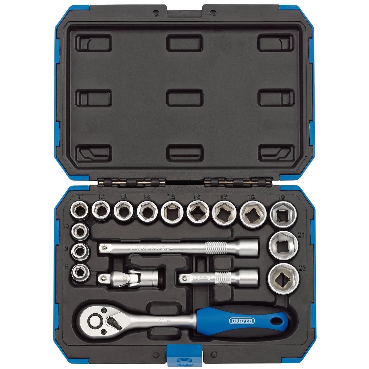 Draper Metric Socket Set, 3/8" Sq. Dr. (18 Piece) - Image 1
