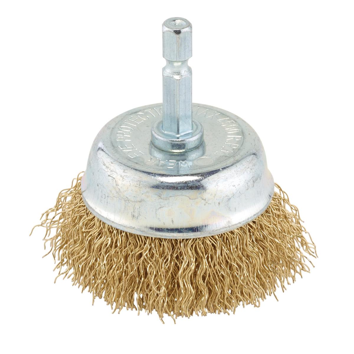 Draper Brassed Steel Crimped Wire Cup Brush, 50mm - Image 1