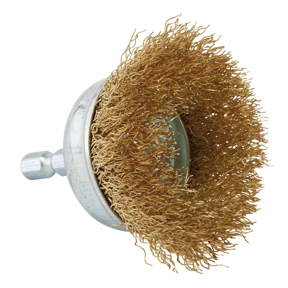 Draper Brassed Steel Crimped Wire Cup Brush, 50mm - Image 2