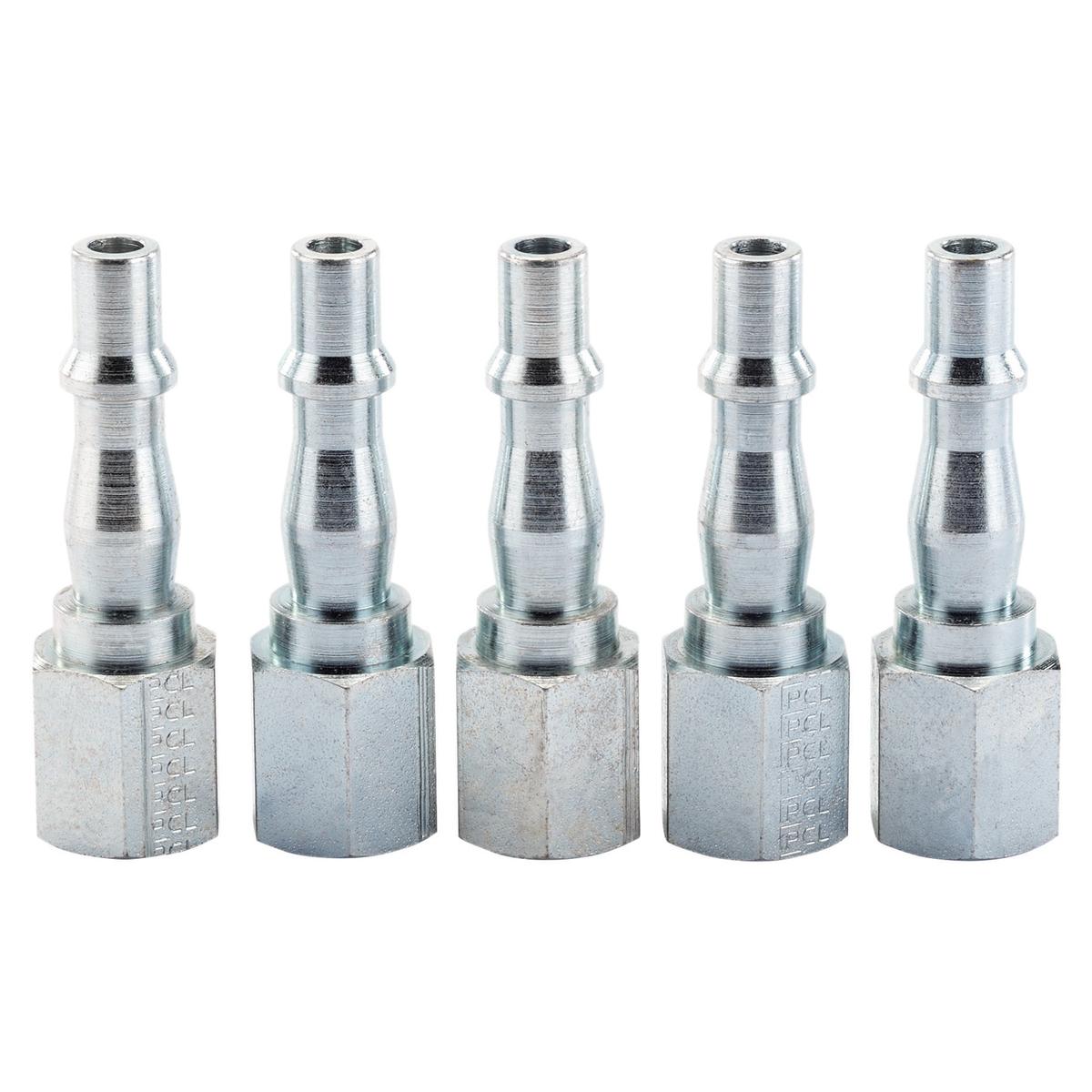 Draper 1/4" Female Thread PCL Coupling Screw Adaptor (Pack of 5) - Image 1