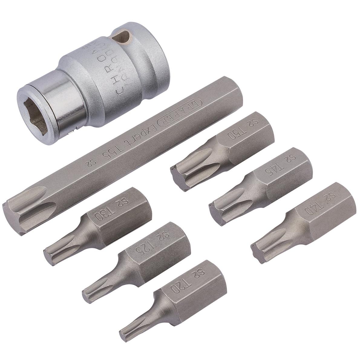 Draper TX-STAR Bit Set, 1/2" Sq. Dr. (8 Piece) - Image 1