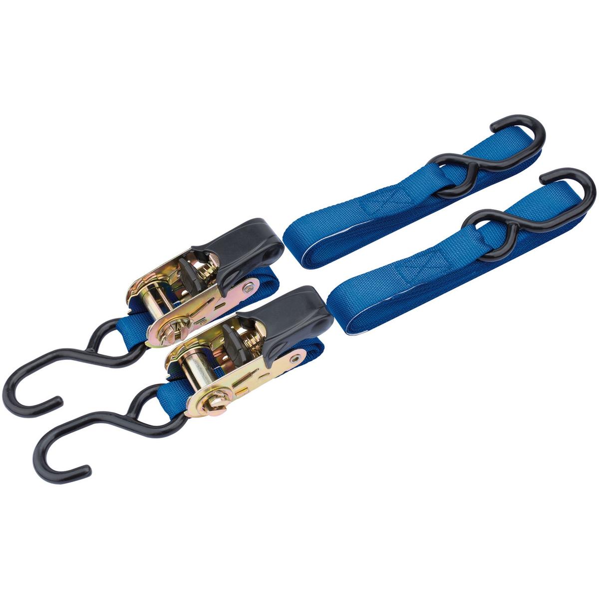 Draper Ratcheting Tie Down Straps, 3.5m x 25mm, 250kg (2 Piece) - Image 1