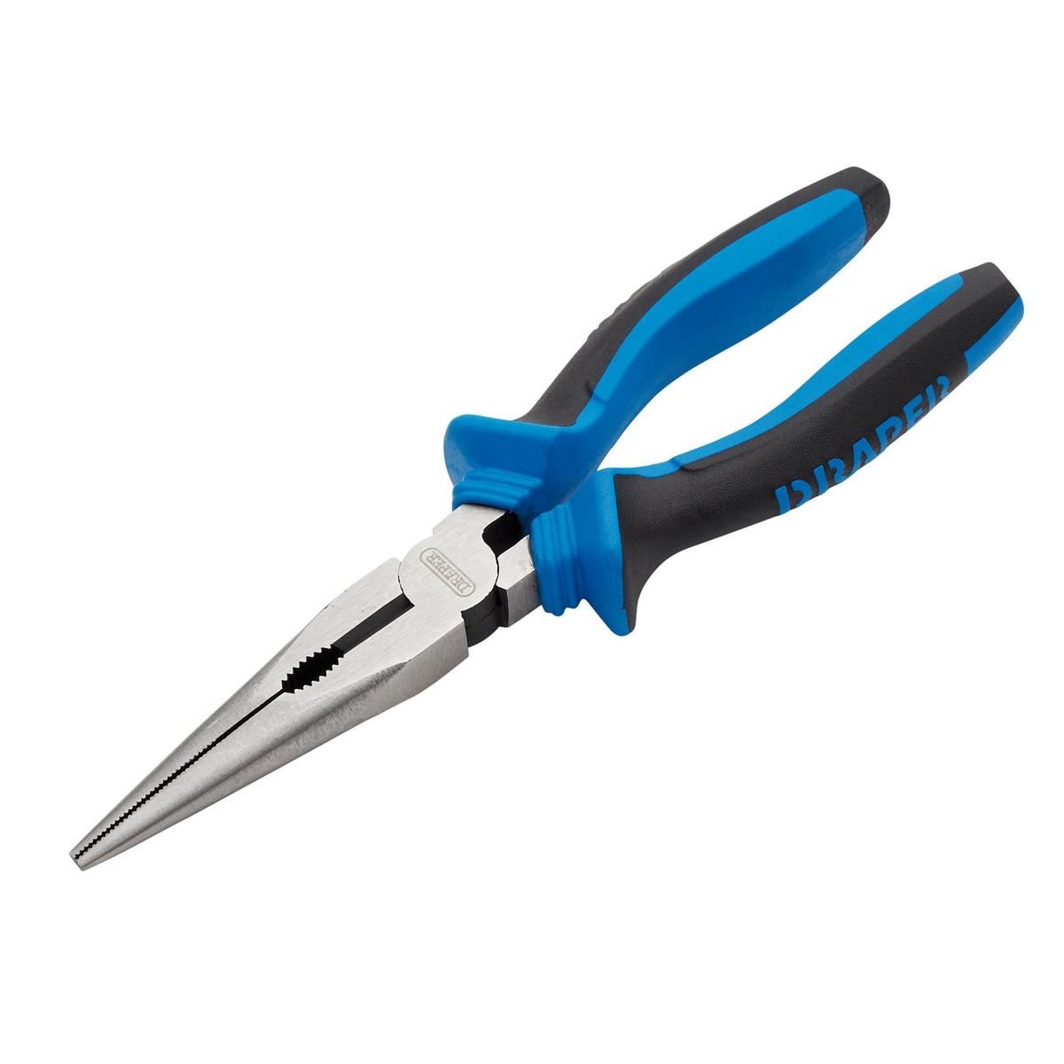 Draper Soft Grip Long Nose Pliers, 200mm - Image 1