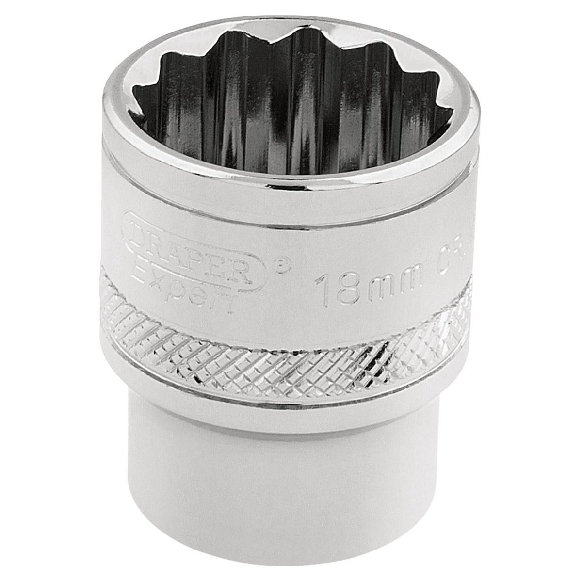 Draper HI-TORQ 12 Point Socket, 3/8" Sq. Dr., 18mm - Image 1