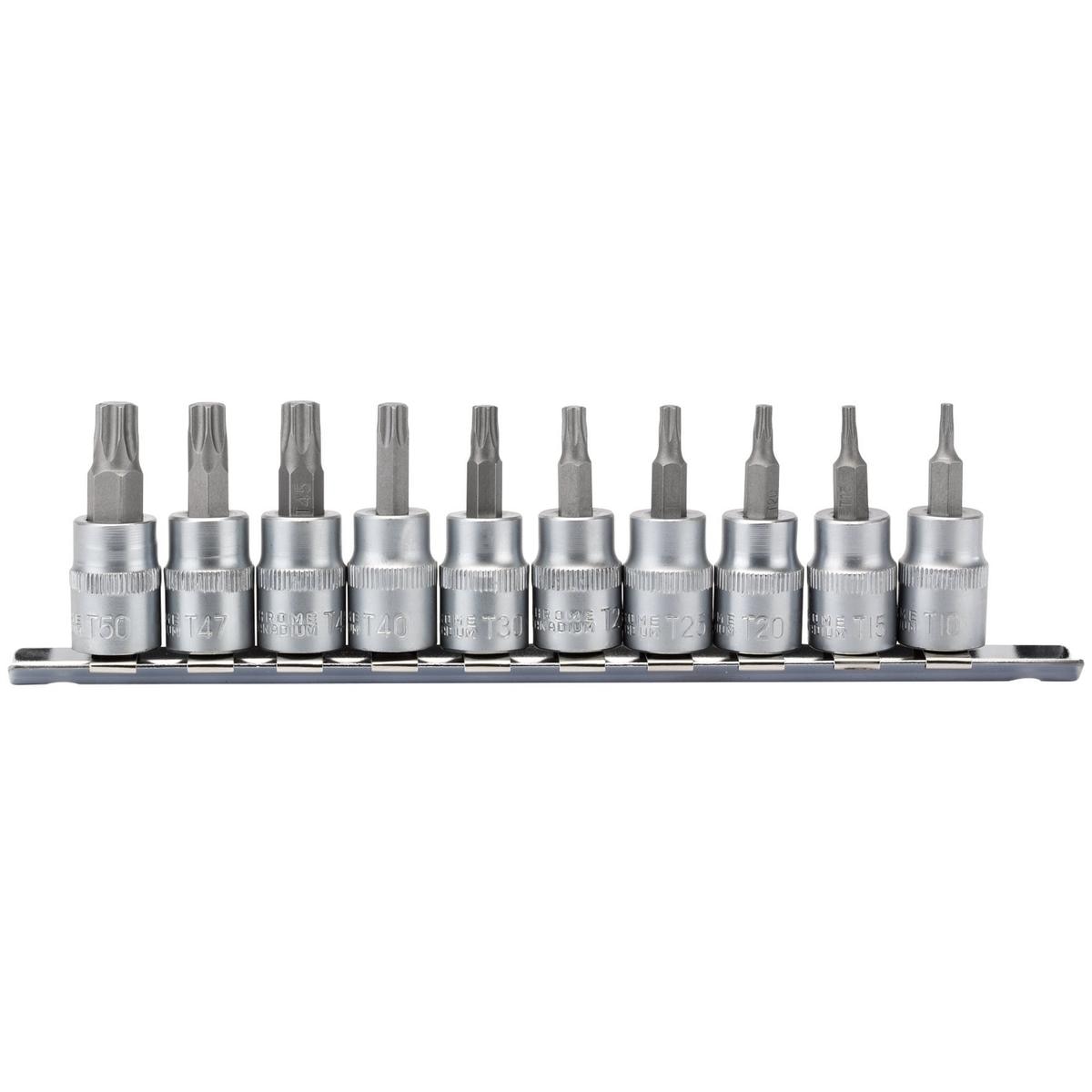 Draper TX-STAR Socket Bit Set, 3/8" Sq. Dr., 48mm (10 Piece) - Image 1