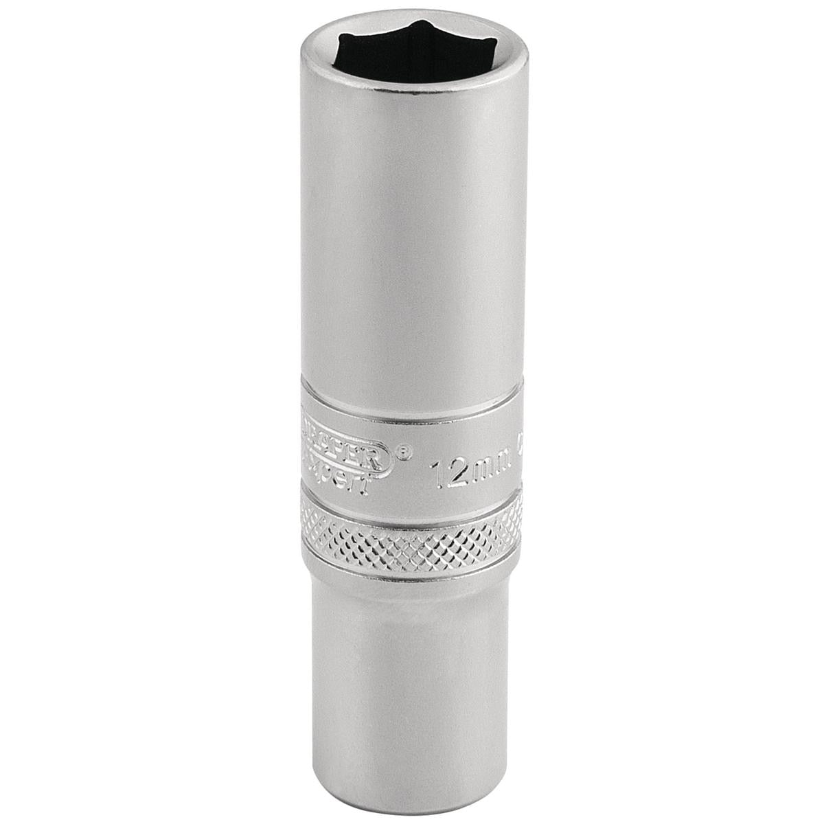 Draper 6 Point Metric Deep Socket, 3/8" Sq. Dr., 12mm - Image 1