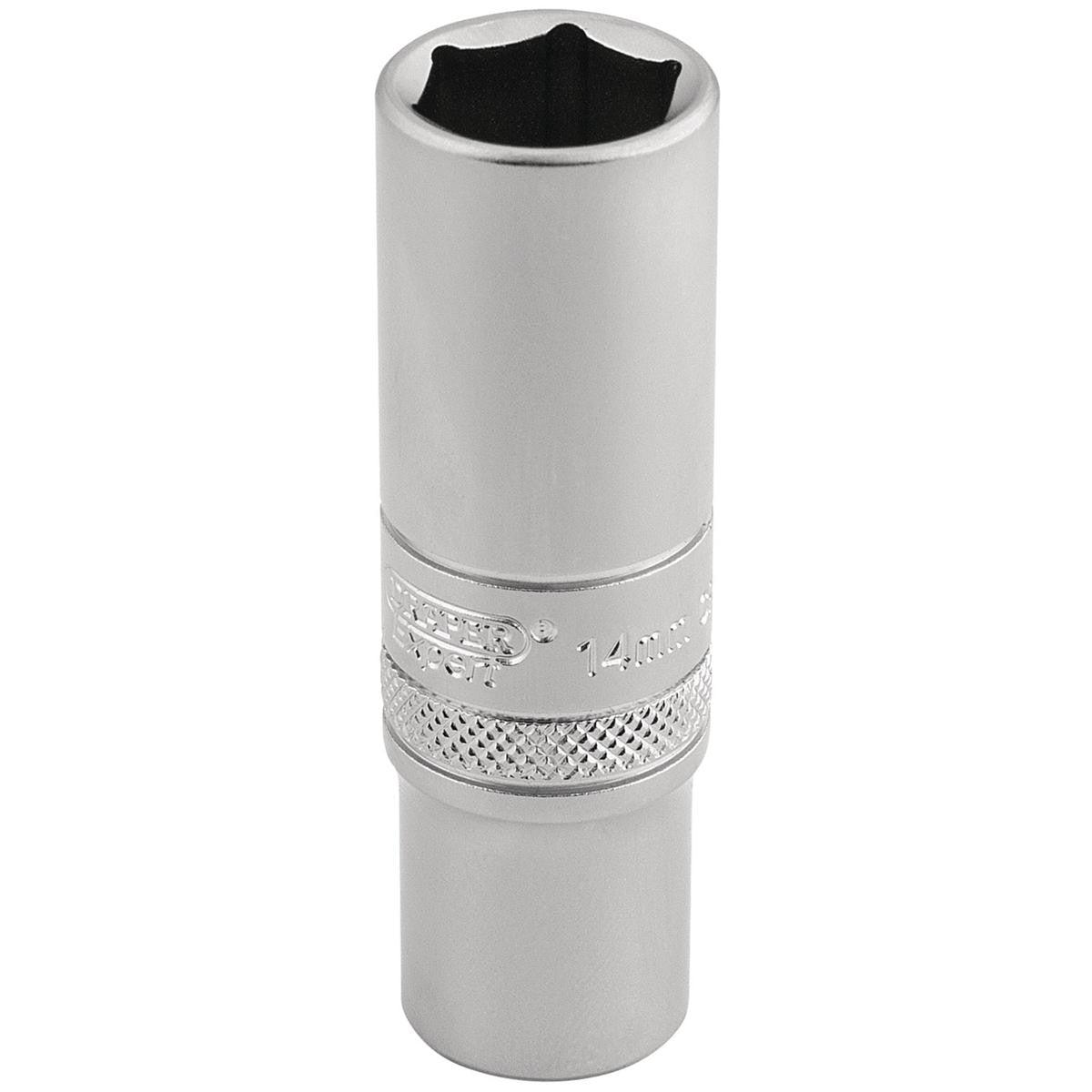 Draper 6 Point Metric Deep Socket, 3/8" Sq. Dr., 14mm - Image 1