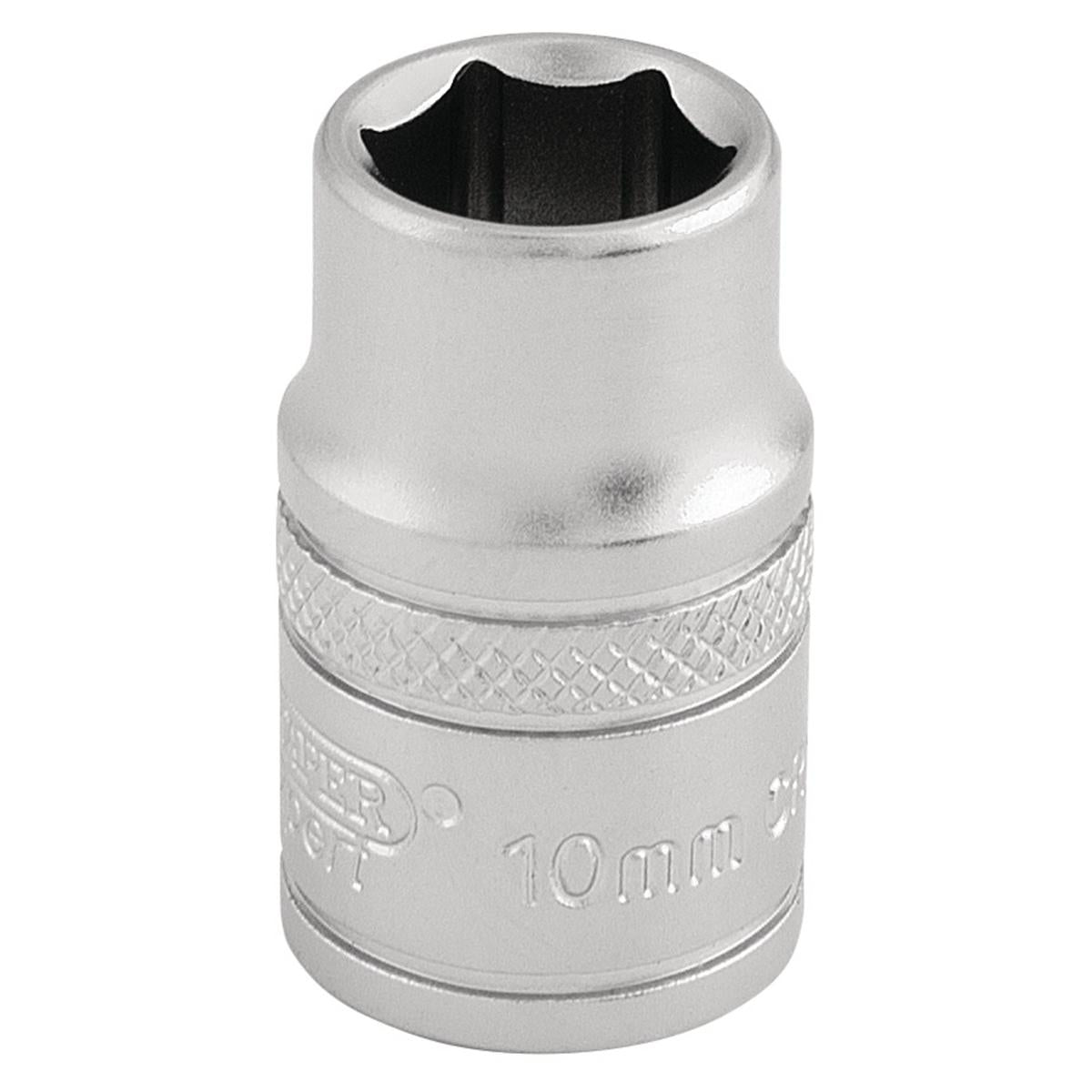 Draper 6 Point Metric Socket, 3/8" Sq. Dr., 10mm - Image 1