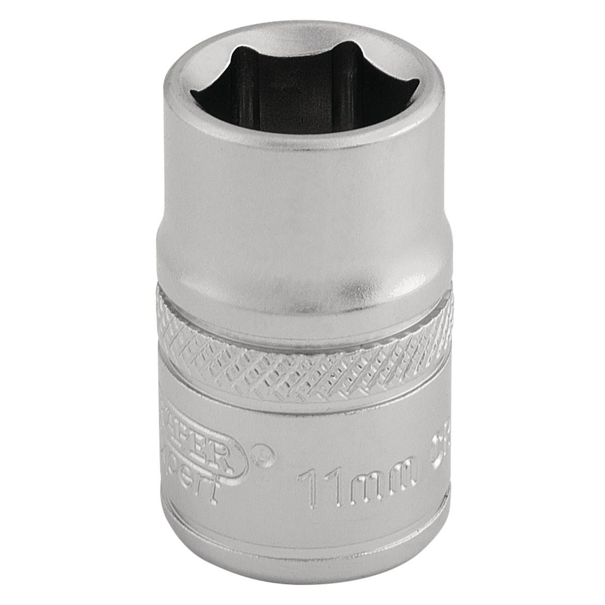 Draper 6 Point Metric Socket, 3/8" Sq. Dr., 11mm - Image 1
