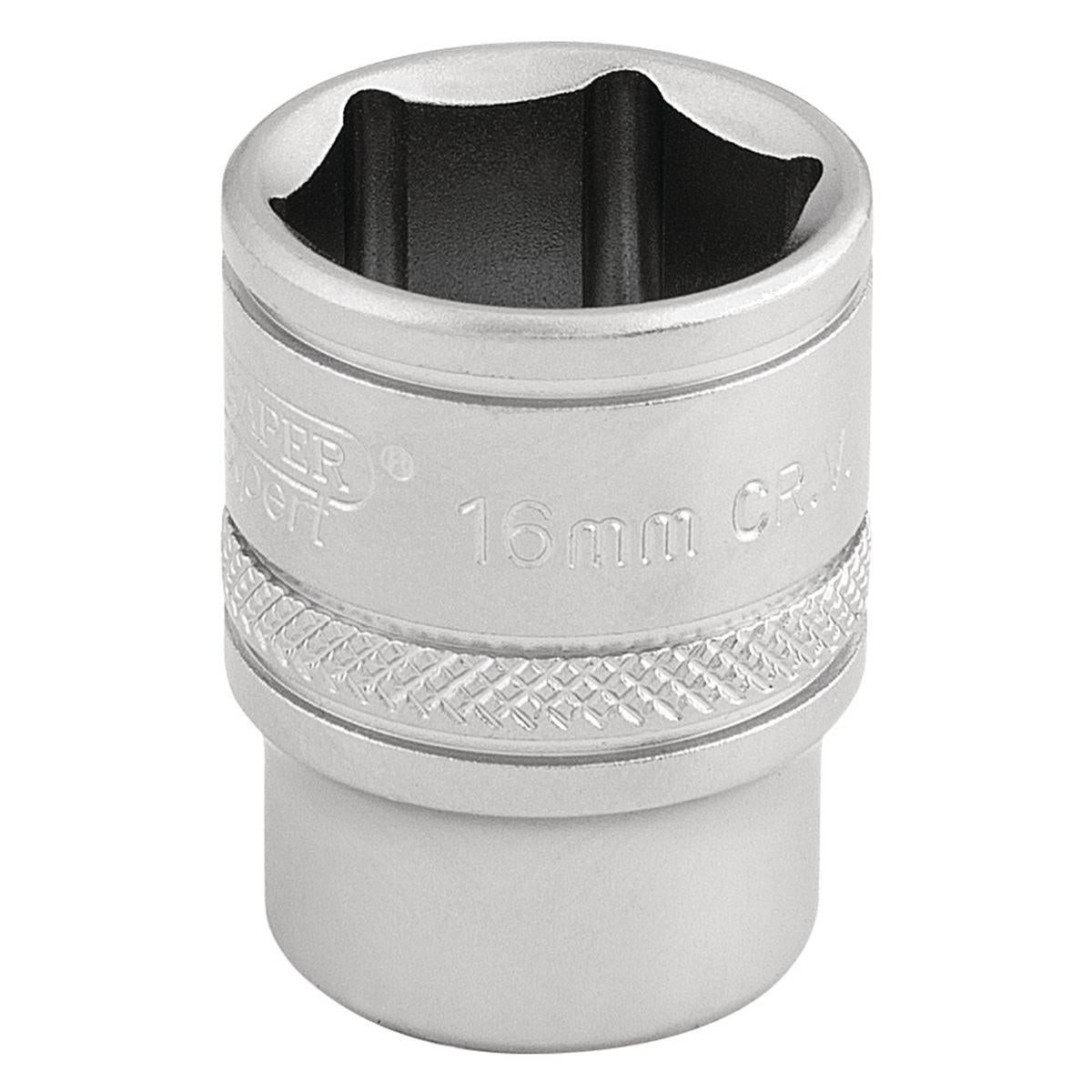 Draper 6 Point Metric Socket, 3/8" Sq. Dr., 16mm - Image 1