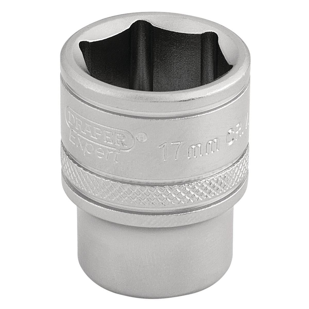 Draper 6 Point Metric Socket, 3/8" Sq. Dr., 17mm - Image 1