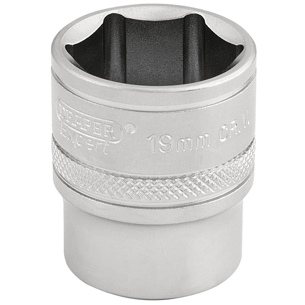 Draper 6 Point Metric Socket, 3/8" Sq. Dr., 19mm - Image 1