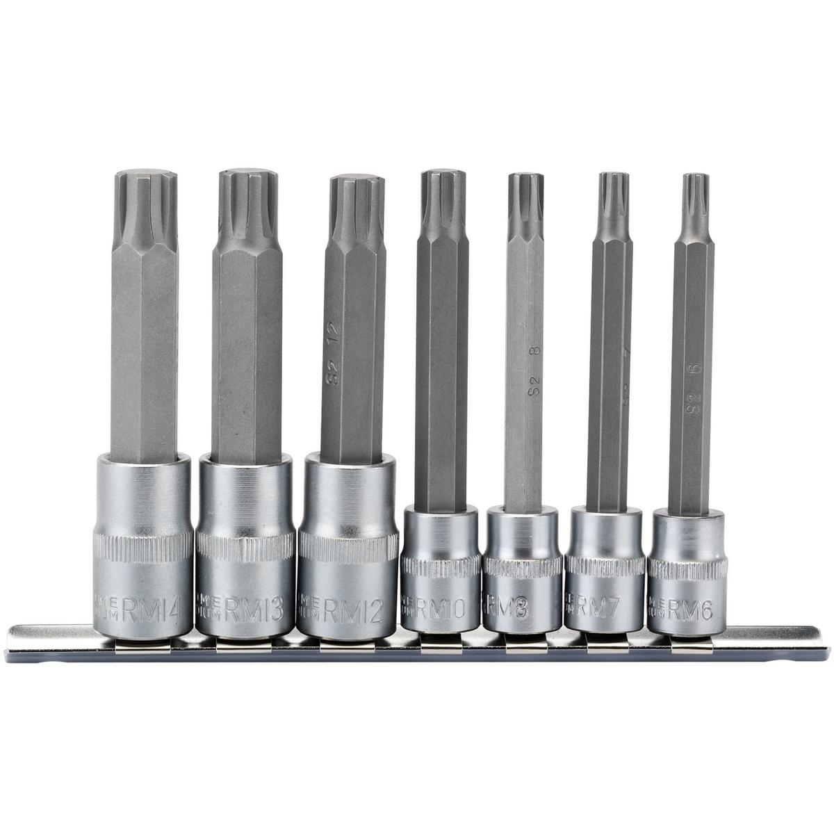 Draper Ribe Socket Bit Set, 3/8" & 1/2" Sq. Dr. (7 Piece) - Image 1