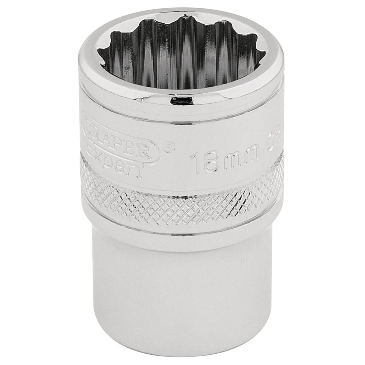 Draper HI-TORQ 12 Point Socket, 1/2" Sq. Dr., 18mm - Image 1