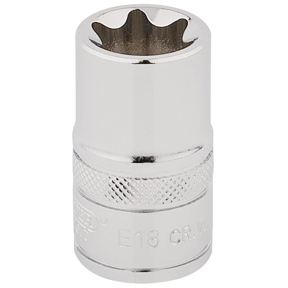 Draper TX-STAR Socket, 1/2" Sq. Dr., E18 - Image 1