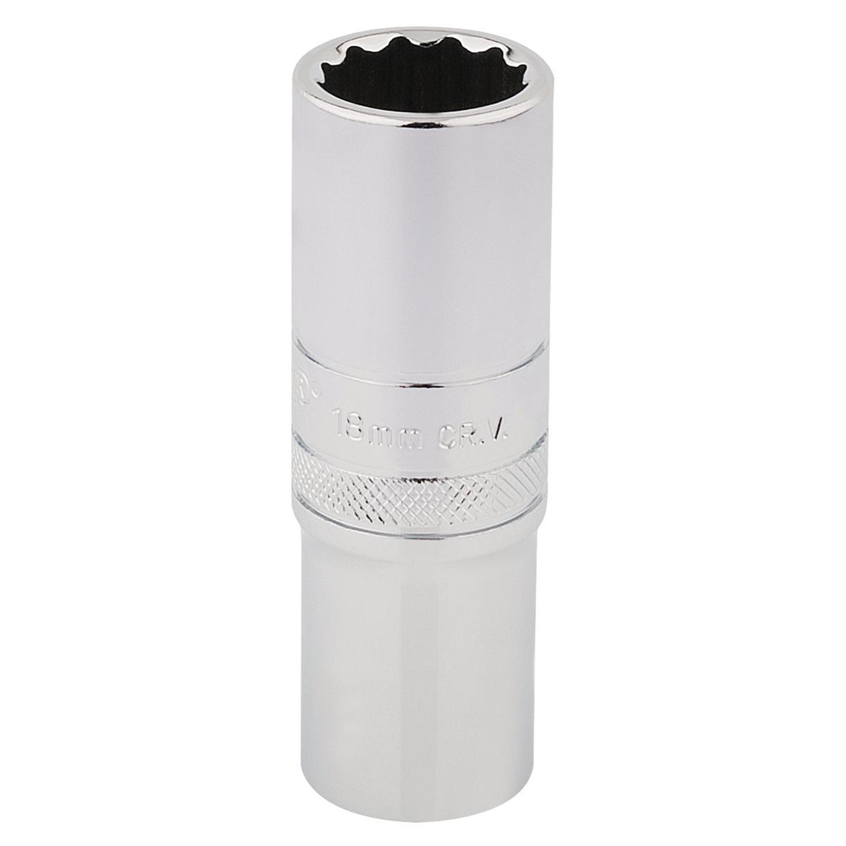 Draper HI-TORQ 12 Point Deep Socket, 1/2" Sq. Dr., 18mm - Image 1