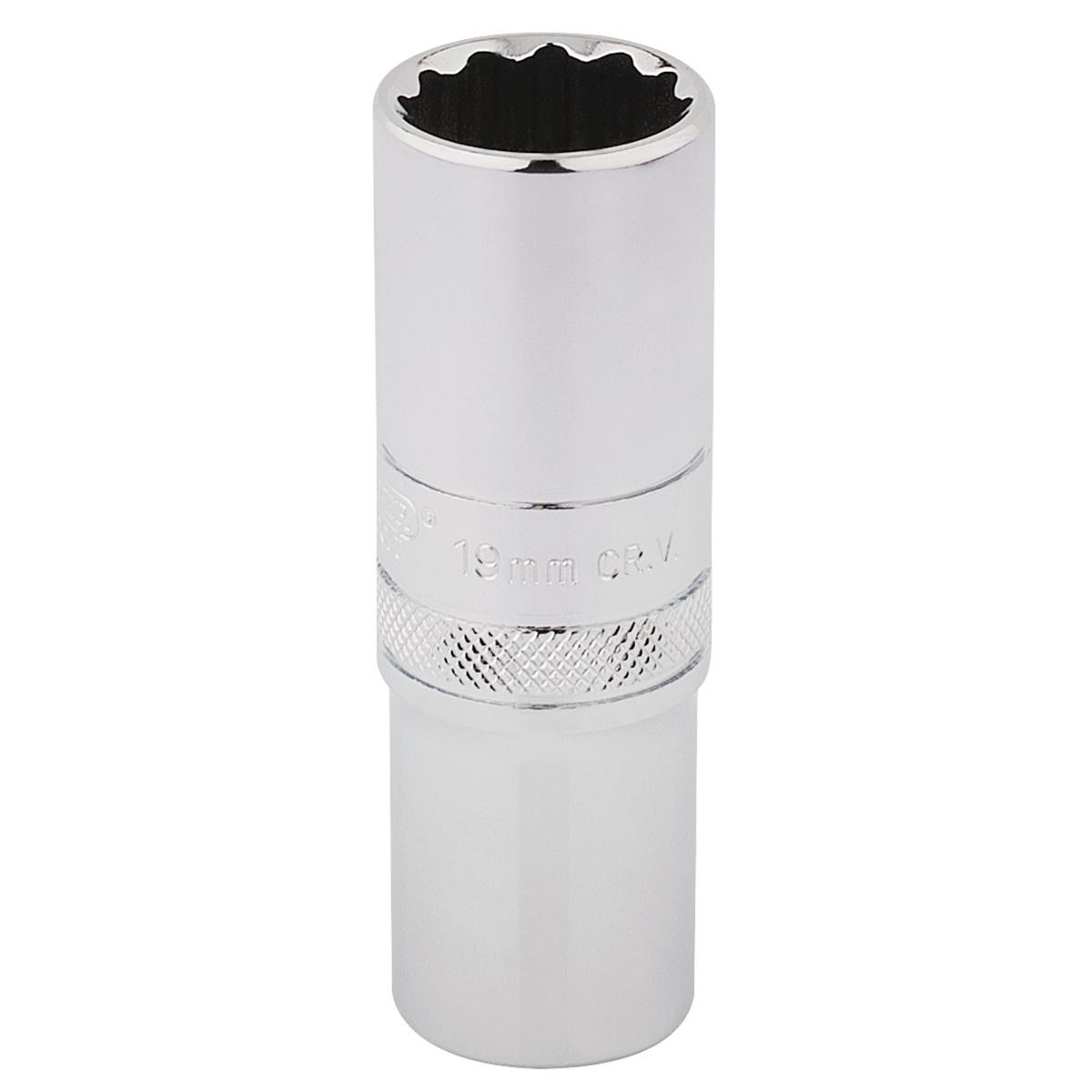 Draper HI-TORQ 12 Point Deep Socket, 1/2" Sq. Dr., 19mm - Image 1