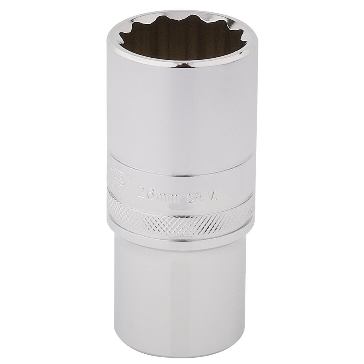 Draper HI-TORQ 12 Point Deep Socket, 1/2" Sq. Dr., 26mm - Image 1