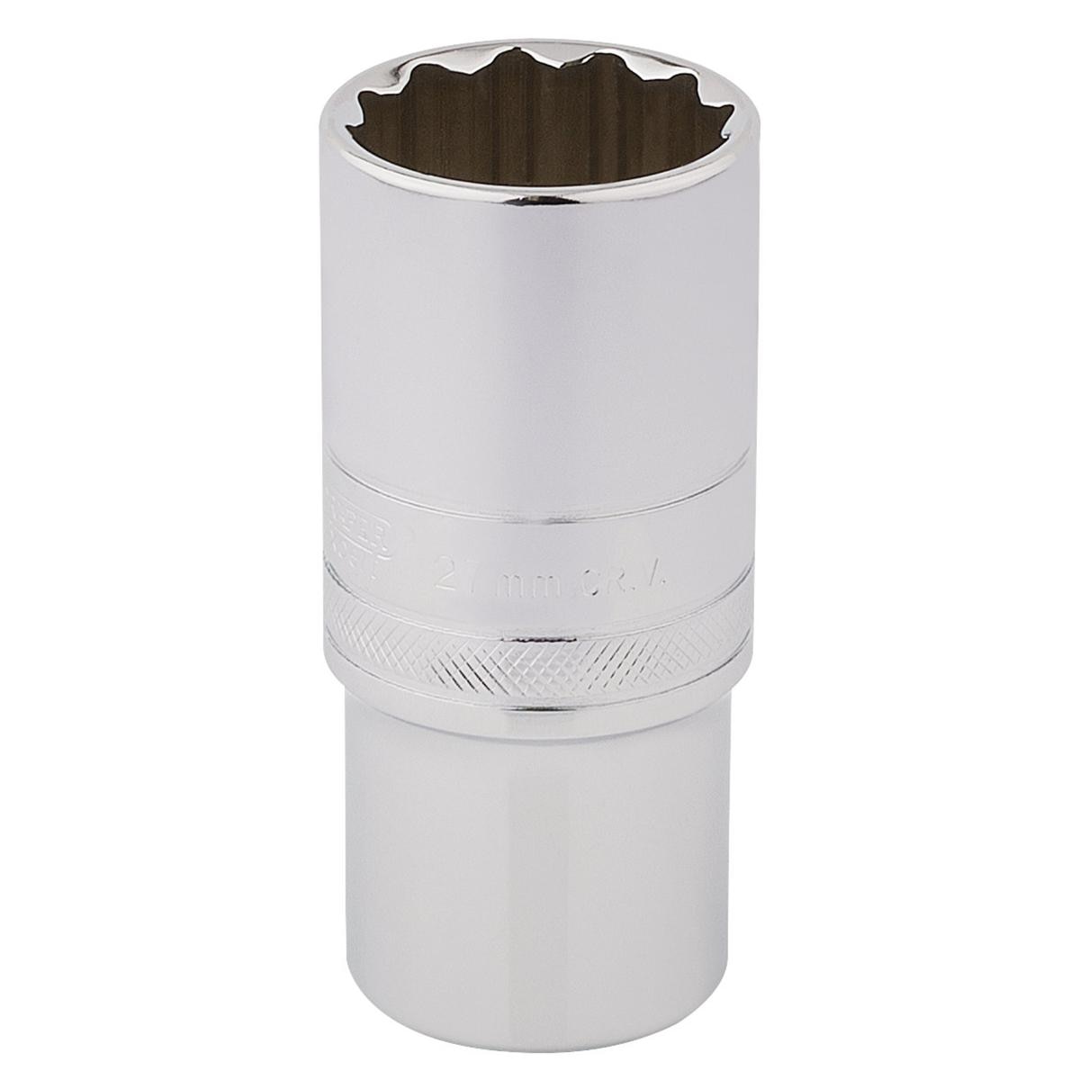 Draper HI-TORQ 12 Point Deep Socket, 1/2" Sq. Dr., 27mm - Image 1