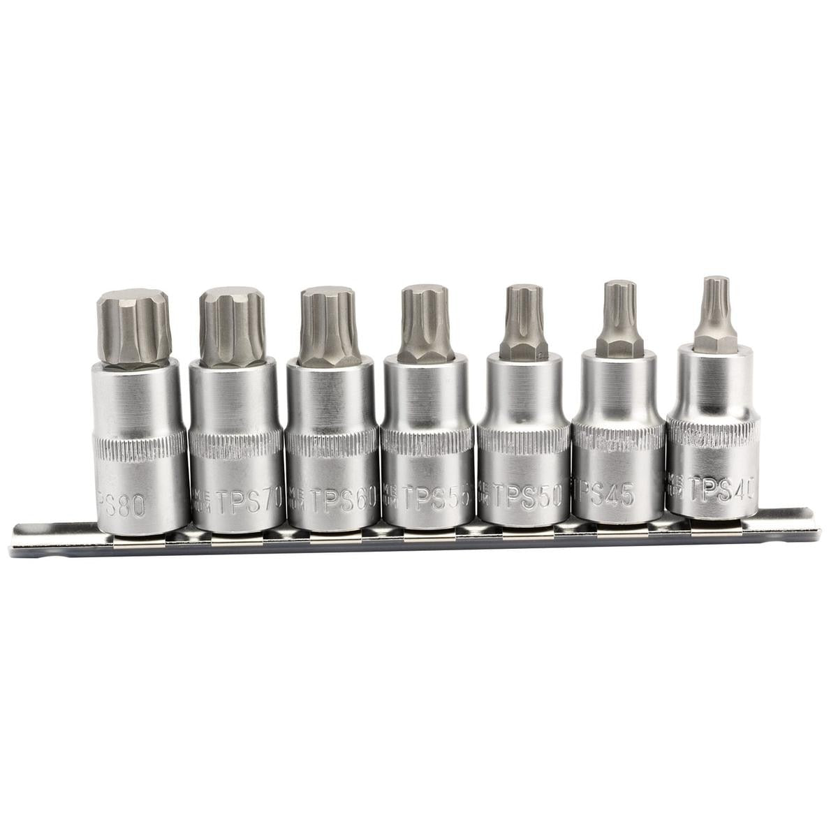 Draper TX-STAR Plus Socket Bit Set, 1/2" Sq. Dr., 55mm (7 Piece) - Image 1