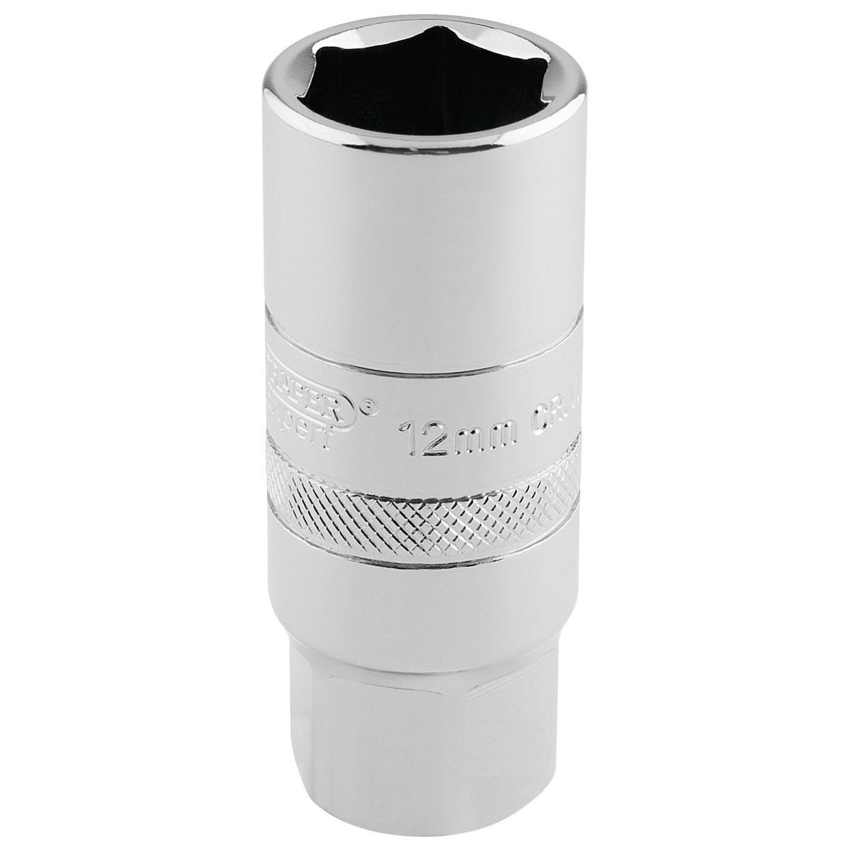 Draper 12mm Thread 6 Point Spark Plug Socket, 1/2" Sq. Dr., 18mm - Image 1