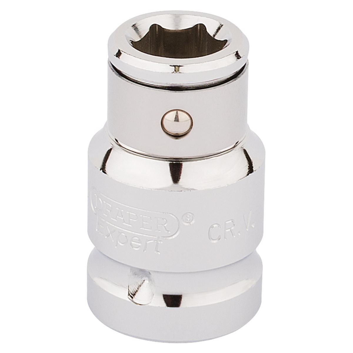 Draper Screwdriver Bit Holding Socket, 1/2" Sq. Dr. x 10mm Hexagon - Image 1