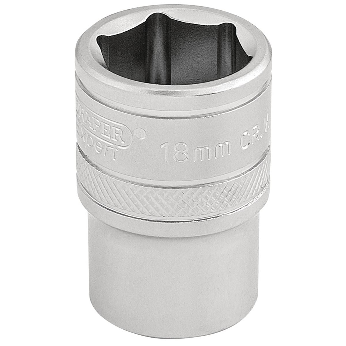Draper 6 Point Metric Socket, 1/2" Sq. Dr., 18mm - Image 1