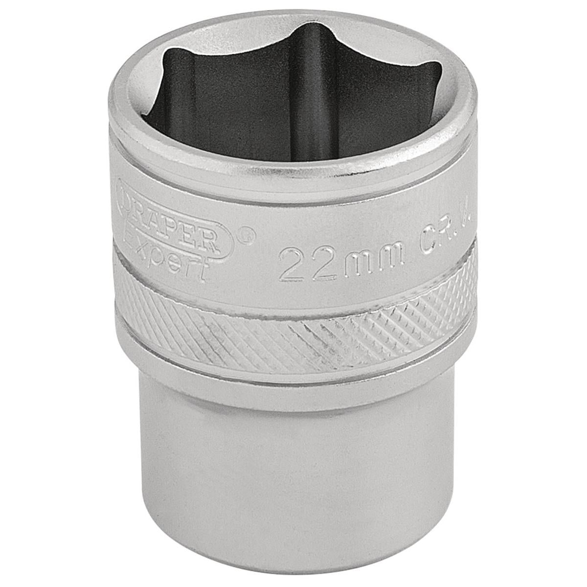 Draper 6 Point Metric Socket, 1/2" Sq. Dr., 22mm - Image 1