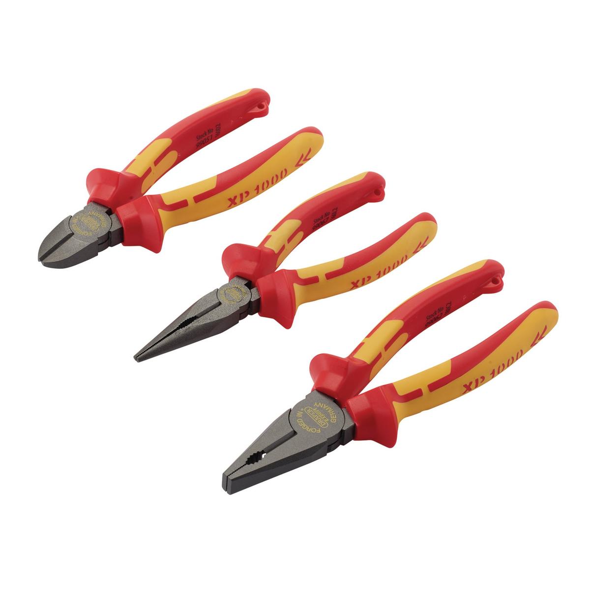 Draper XP1000 VDE Pliers Set, Tethered (3 Piece) - Image 1