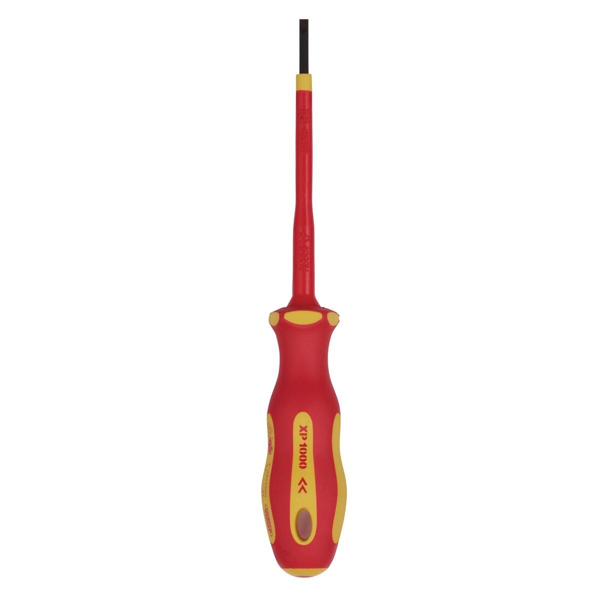 Draper XP1000 VDE Plain Slot Screwdriver, 2.5 x 75mm - Image 2