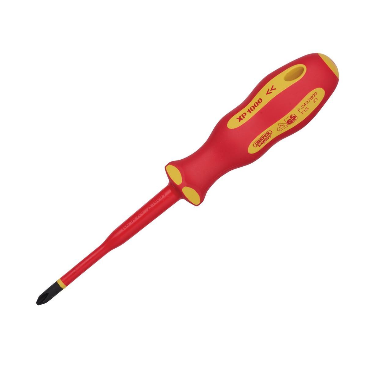 Draper XP1000 VDE Slimline Cross Slot Screwdriver, No.2 x 100mm - Image 1