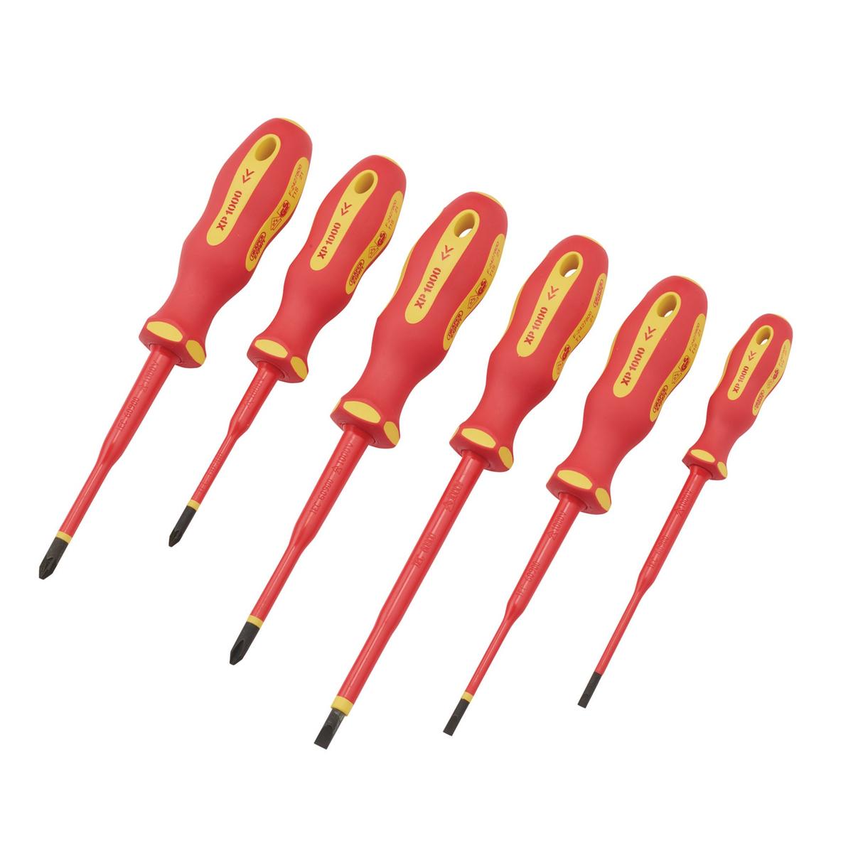Draper XP1000 VDE Slimline Screwdriver Set (6 Piece) - Image 1