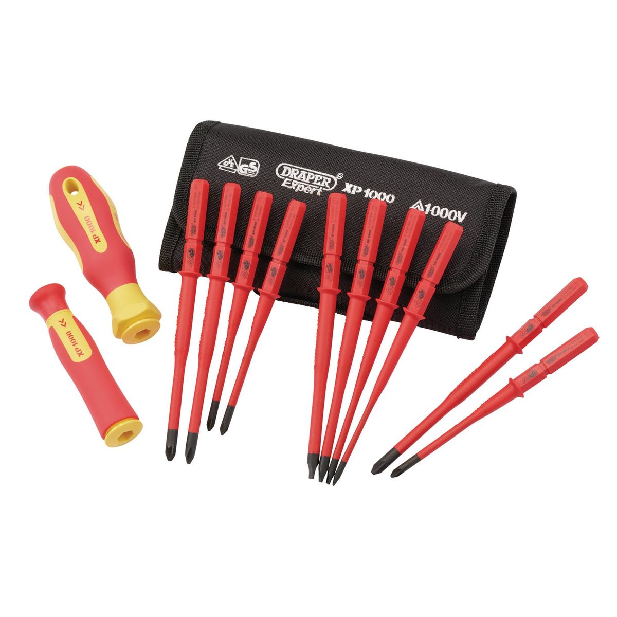 Draper XP1000 VDE Slimline Interchangeable Screwdriver Set (12 Piece) - Image 1