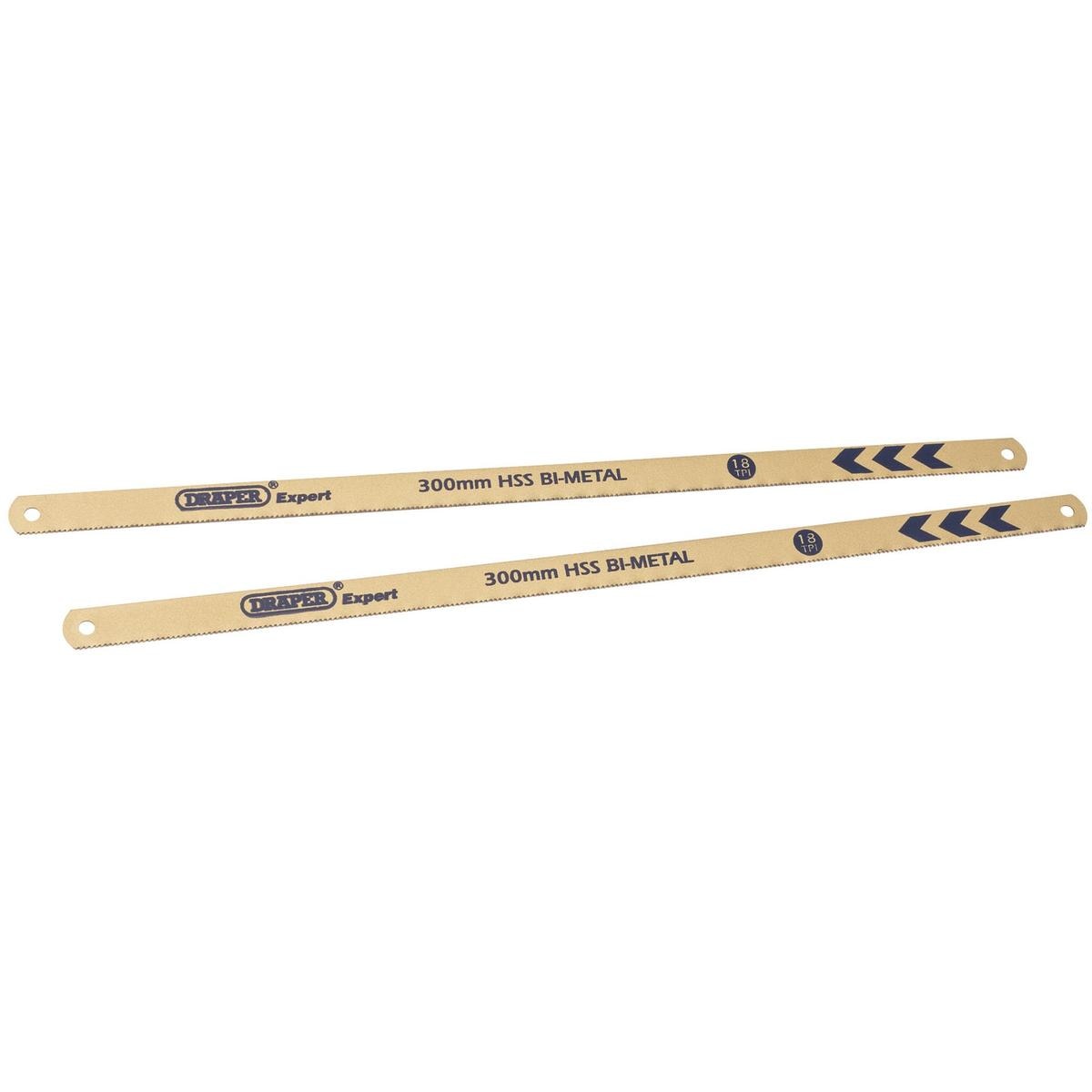 Draper Bi-Metal Hacksaw Blades, 2 x 300mm, 18tpi - Image 1